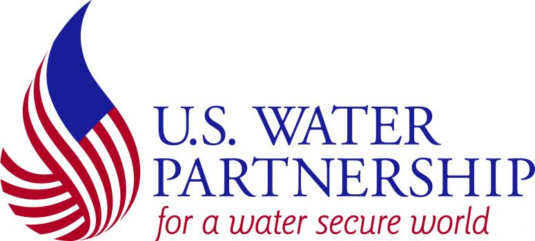 Logo stating U.S. Water Partnership for a water secure world