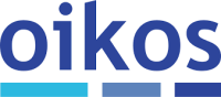 Logo of oikos in blue