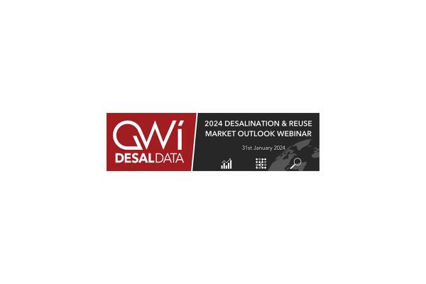 Logo and text: GWI DesalData: 2024 Desalination & Reuse Market Outlook Webinar
