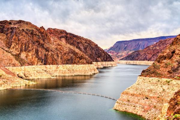 A river carved into a steep canyon on either side.